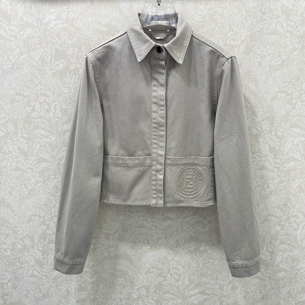 Fendi Light Gray Utility Jacket - image 1